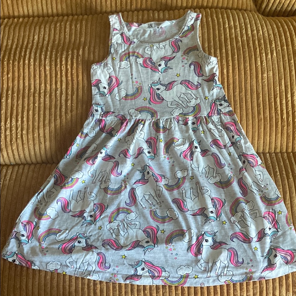 H&M Green Sleeveless Scoop Neck Sundress size 5/6T